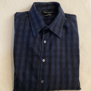 XL John Henry Navy long sleeve collared shirt   Great condition.